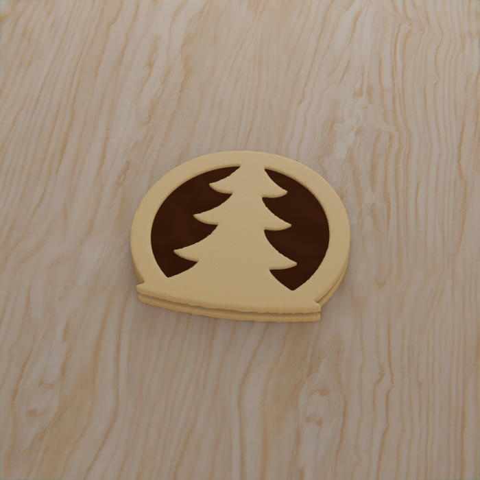 Palla di natale con albero